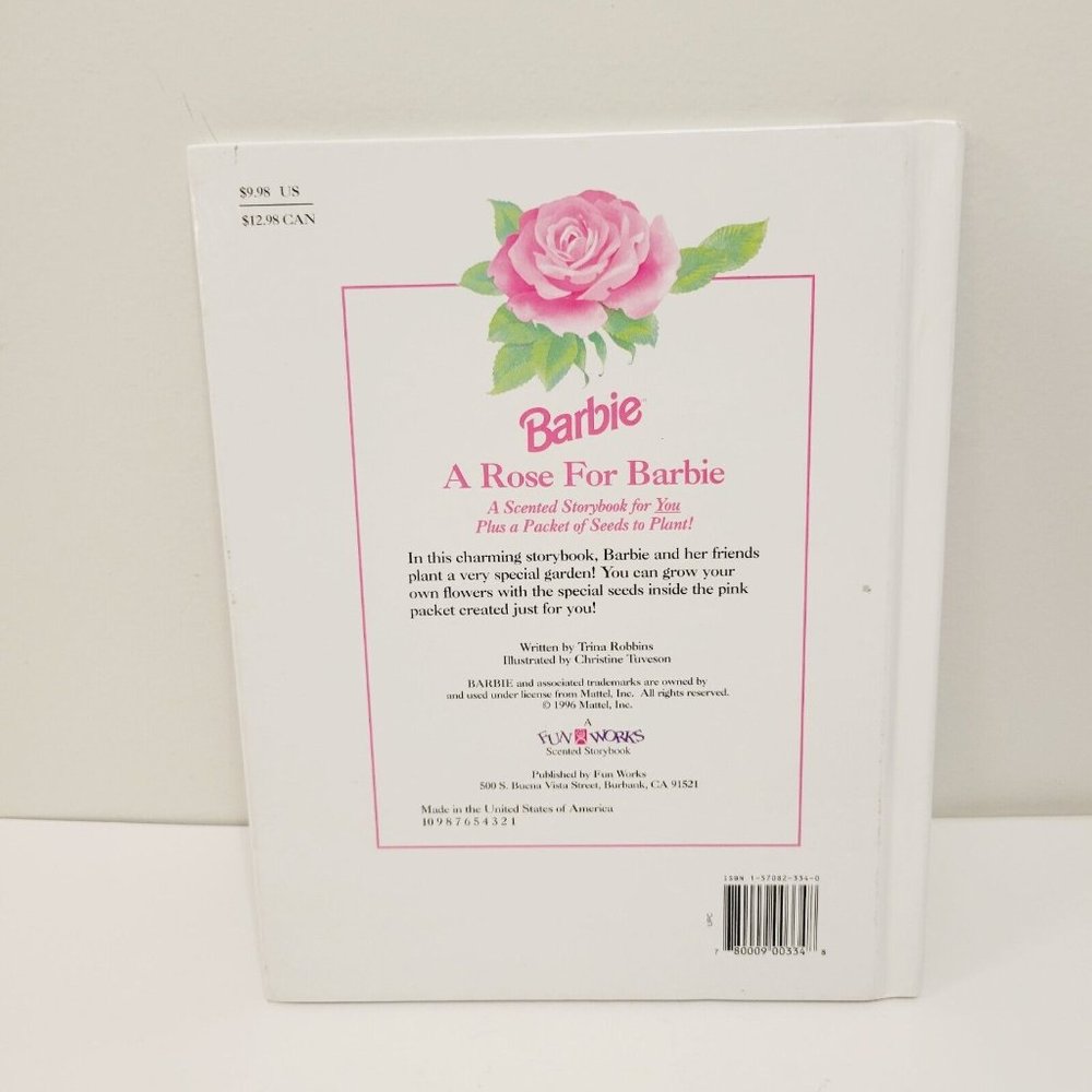 Vtg 1996 A Rose for Barbie Book Hardcover - Picture 4 of 4